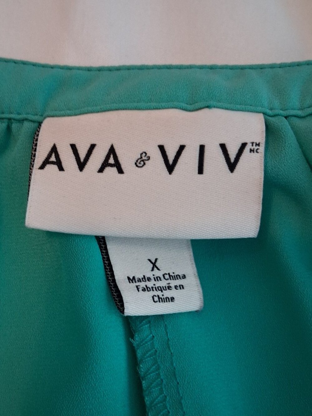 Ava & Viv Women's Casual Blouse | Size XL | Aqua - Picture 3 of 6